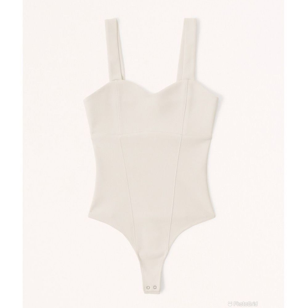 Abercrombie and Fitch Crepe Sweetheart Bodysuit